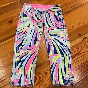 Lilly Pulitzer Luxletic cropped leggings workout pants size Medium RN #38189